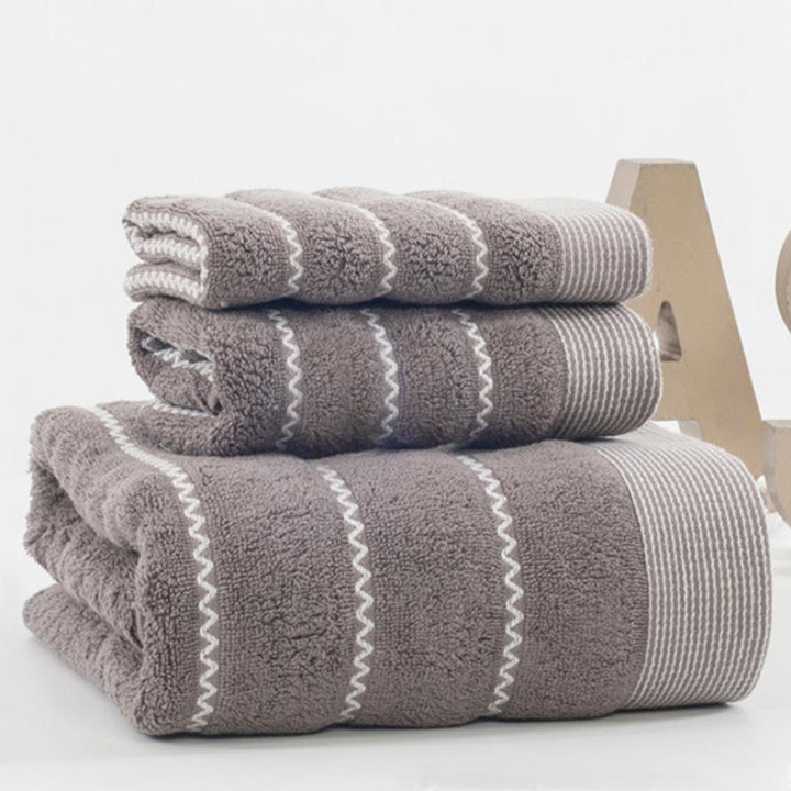 Striped Badehåndkle Bad håndkle Sett 100% Bomull | Luvikno