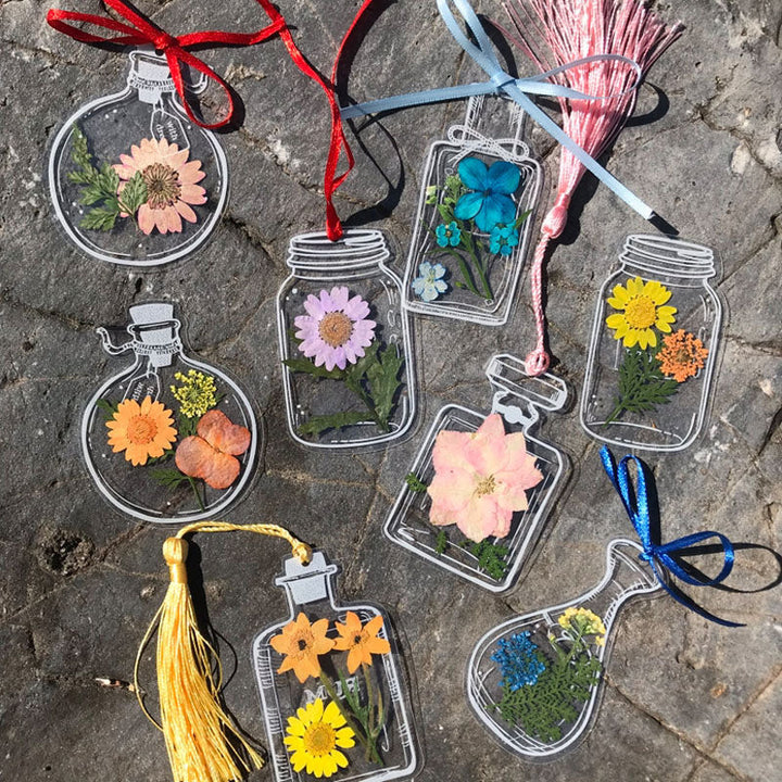 Luvikno | Transparent tørket blomster bokmerke
