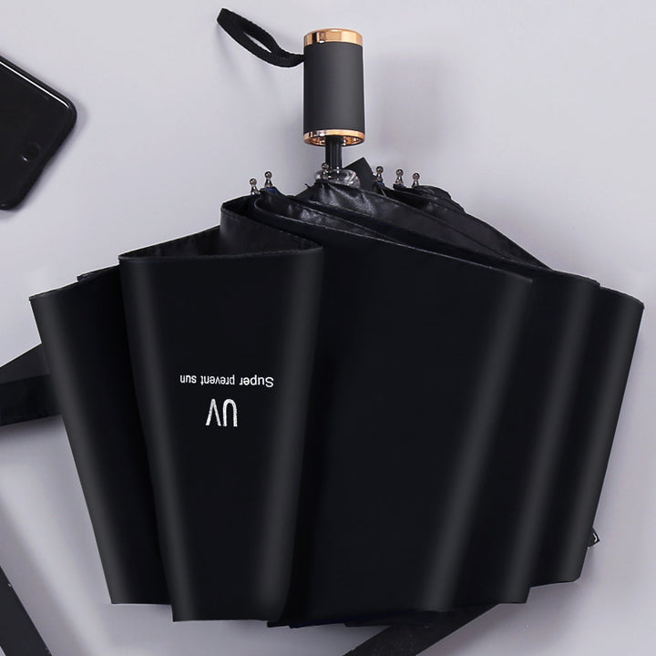 Damen UV-Schutz Falt-Regenschirm mit Automatikfunktion Luvikno