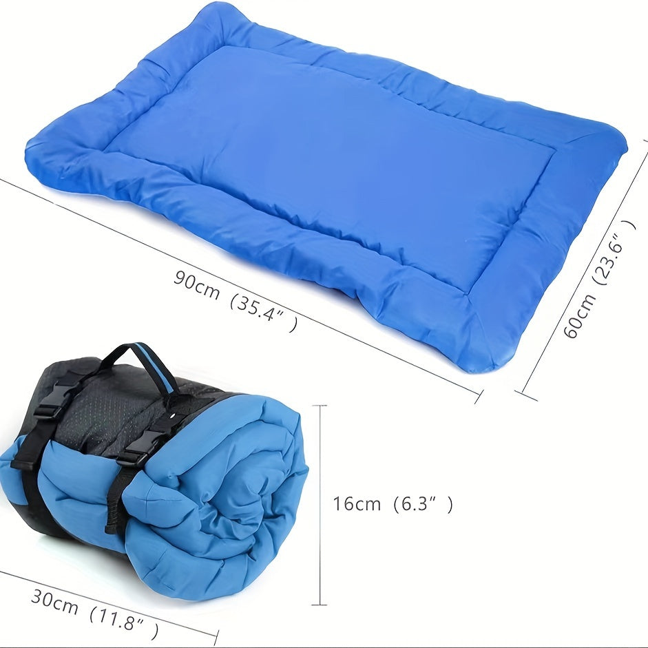 Luvikno | Folding Dog Mat TrekTail DryPad | Vanntett & Lettvektig | 90×60 cm | For Utendørs & Reiser