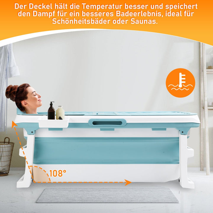 Foldbar badekar med lokk | Luvikno