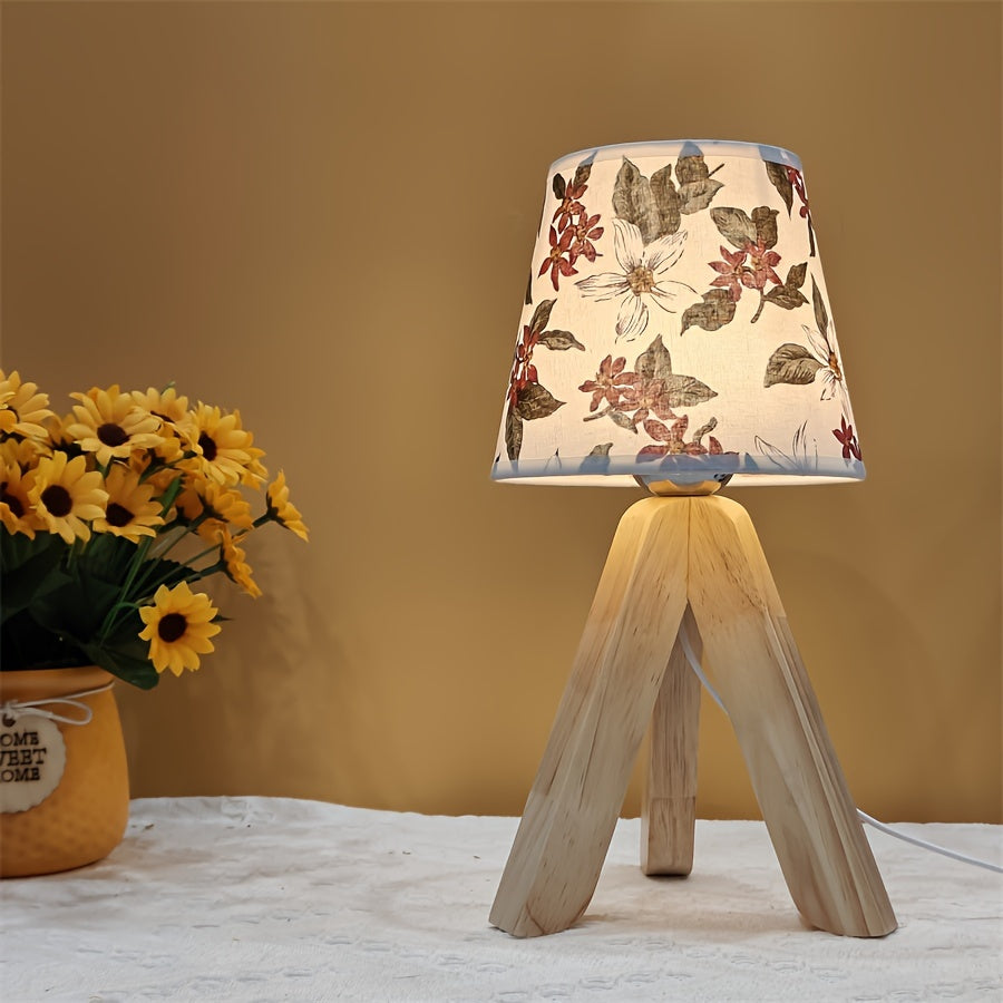 FloralGlow Lampe - Elegant LED Bordlampe med TreLuvikno