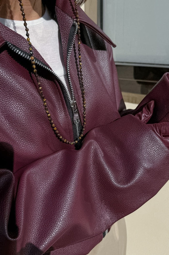 Luvik | Mattan Nahkainen Biker-Takki