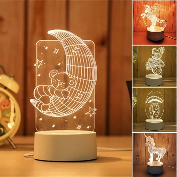 3D Nattlys Usb Luvikno