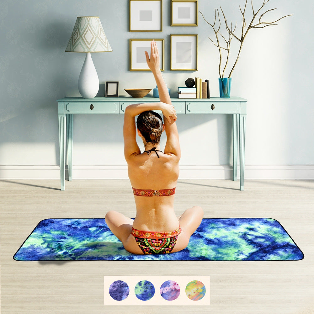 Dame yoga-matte med skridsikker overflate og fargerik fargekombinasjon Luvikno