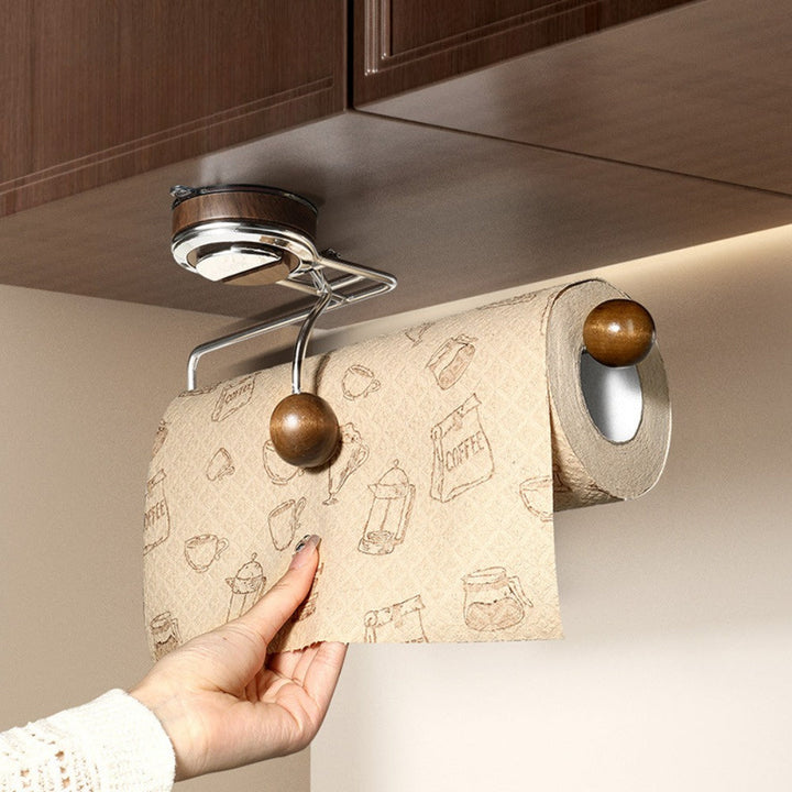 Luvikno | KitchenGrip Rullholder Rustfritt Stål Kjøkkenpapirholder med Sugekop