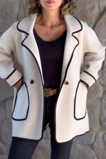 Luvik | Puku-kaulukset kaksipuoleinen villatakki