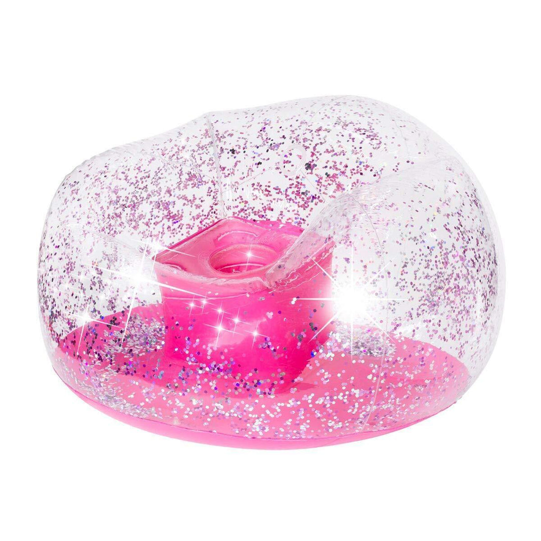 Unisex oppustbart sitteområde med glitterLuvikno