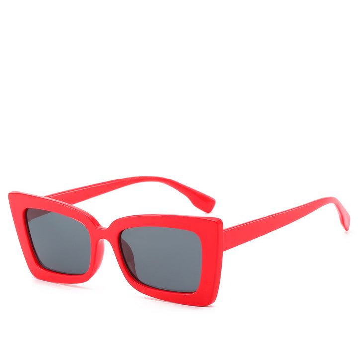 Dame Designer-solbrille med moderne geometrisk ramme Luvikno