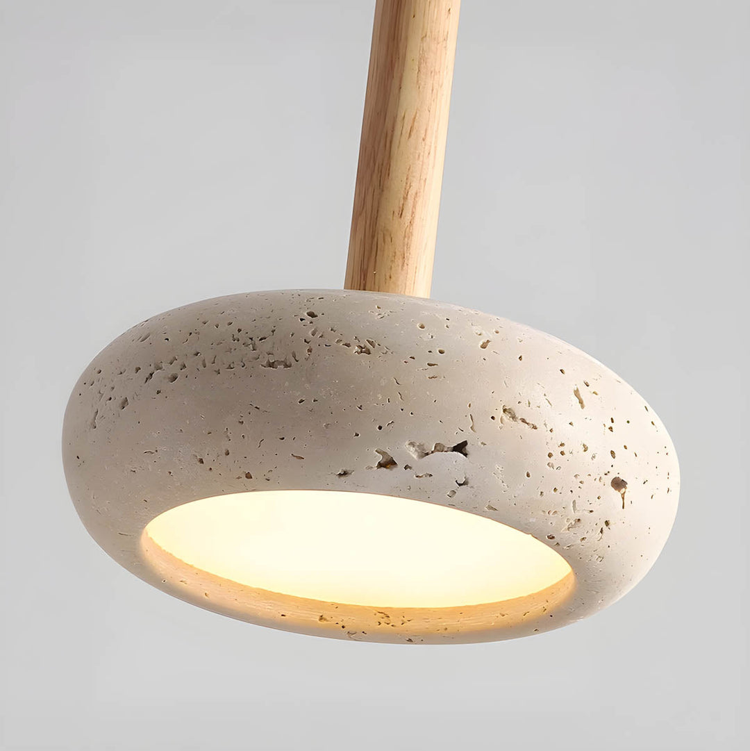 Luvikno | GlowStone Taklampe - Naturlig Travertin LED Pendellampe