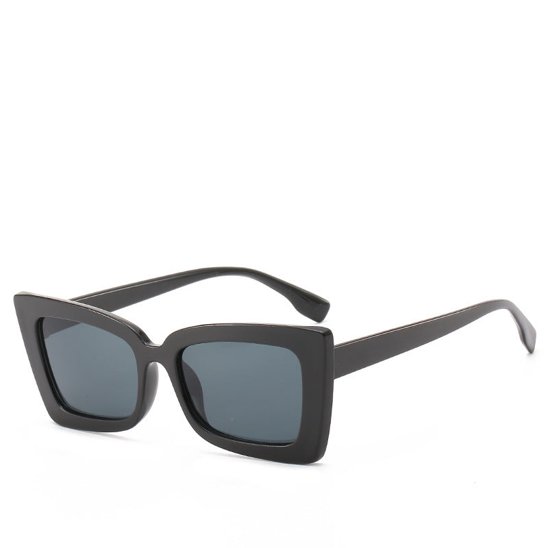 Dame Designer-solbrille med moderne geometrisk ramme Luvikno