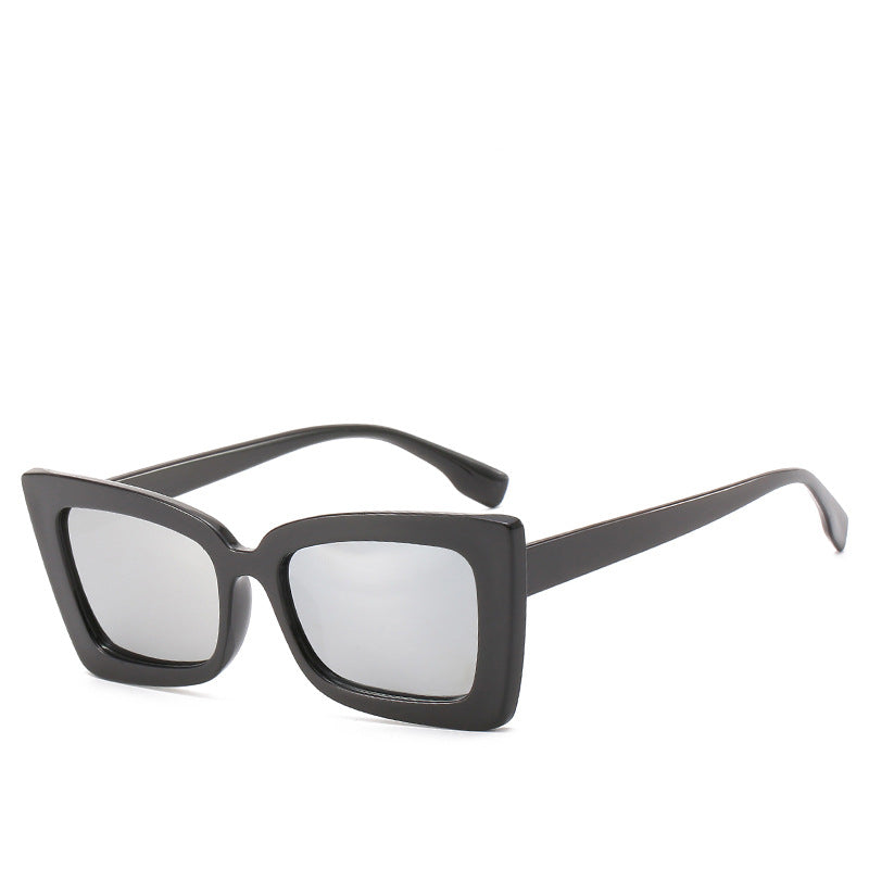 Dame Designer-solbrille med moderne geometrisk ramme Luvikno