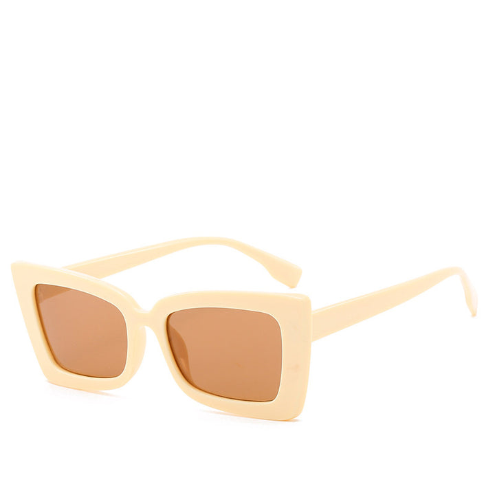 Dame Designer-solbrille med moderne geometrisk ramme Luvikno