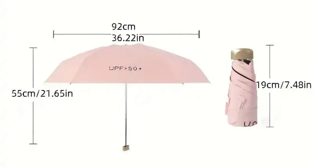 Mini Pocket Paraply UV Beskyttelse Kompakt | Luvikno