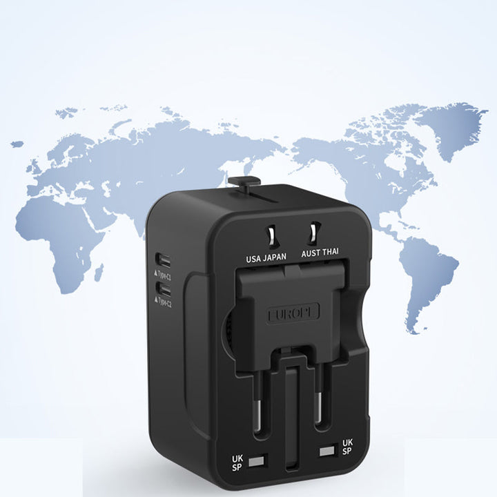 Universell reiseadapter med doble USB-porter | Luvikno