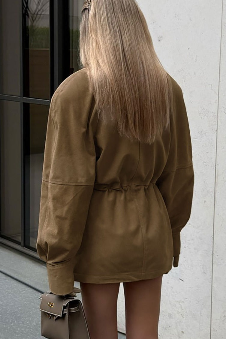 Luvik | Kaulus solkipaita keinonahkajakki