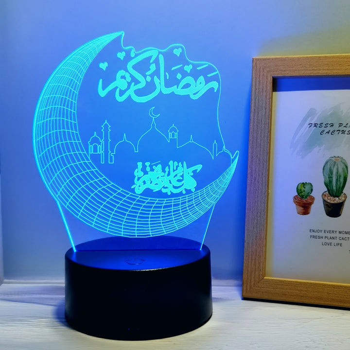 MoonPalace - 3D Farge Kveldslampe Touch Luvikno