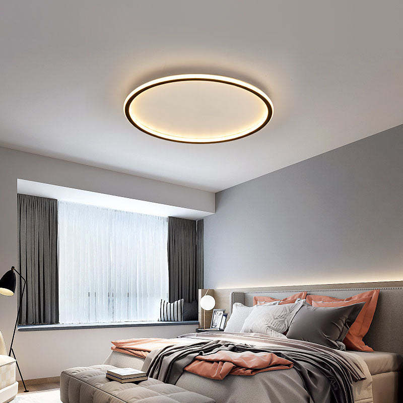 LunaNova - Moderne LED Taklampe Metall/Akryl for Stue og Soverom, Svart/Hvit Design | Luvikno