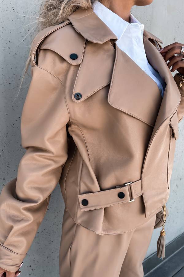Luvik | Skinnrevers Pocket Britisk Stil Kort Jakke