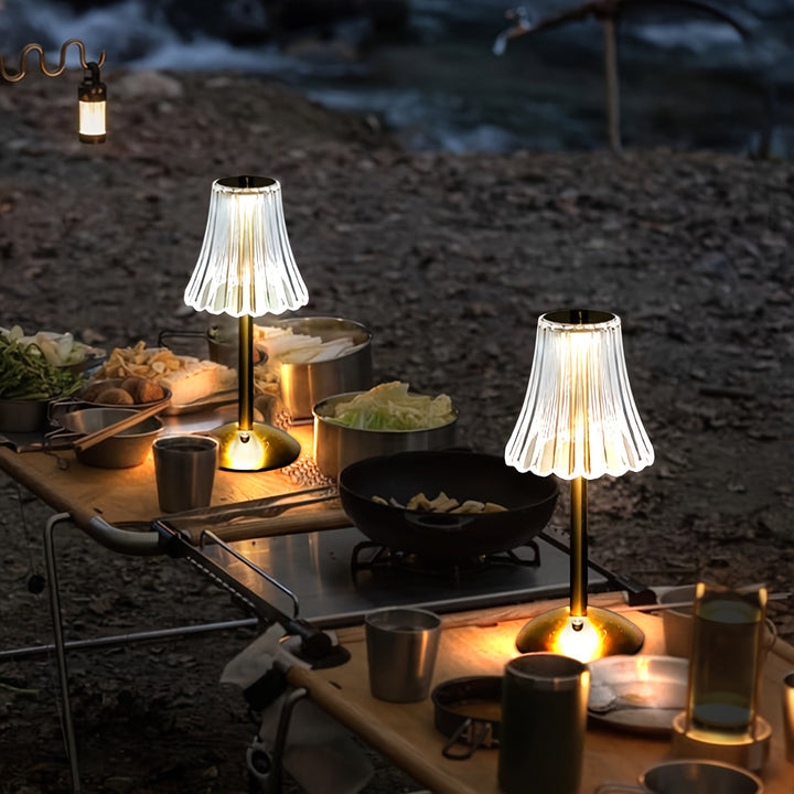 Crystaluxe Lamp - LED Krystall Bordlampe med Berøringsfunksjon Luvikno