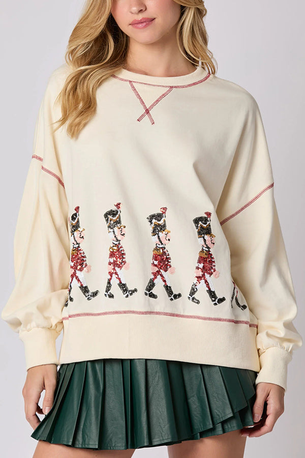 Luvik | JuleSoldat Palmikot Langermet Fritid Sweatshirt