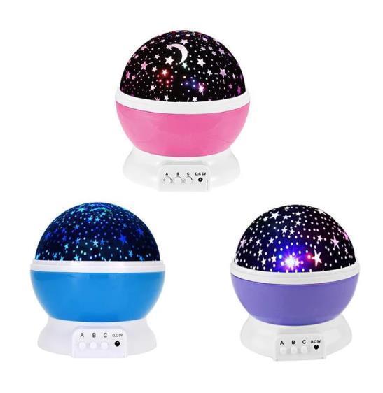 Romantisk Nattlys LED Prosjektor Lampe Stjernespekket Himmell