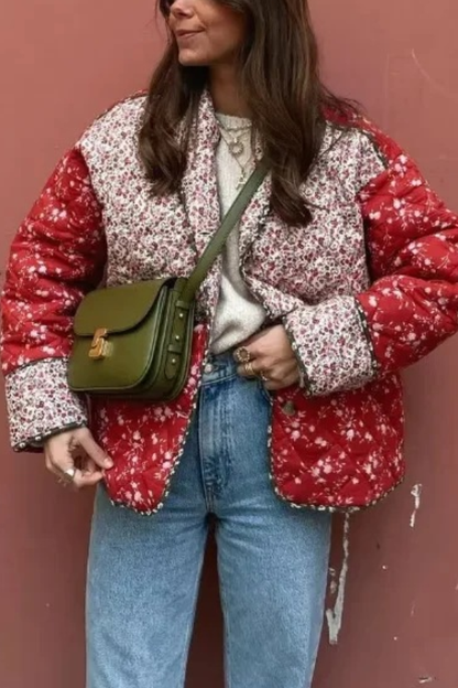 Luvik | Kontrastiviset väriompeleet puuvillatakki