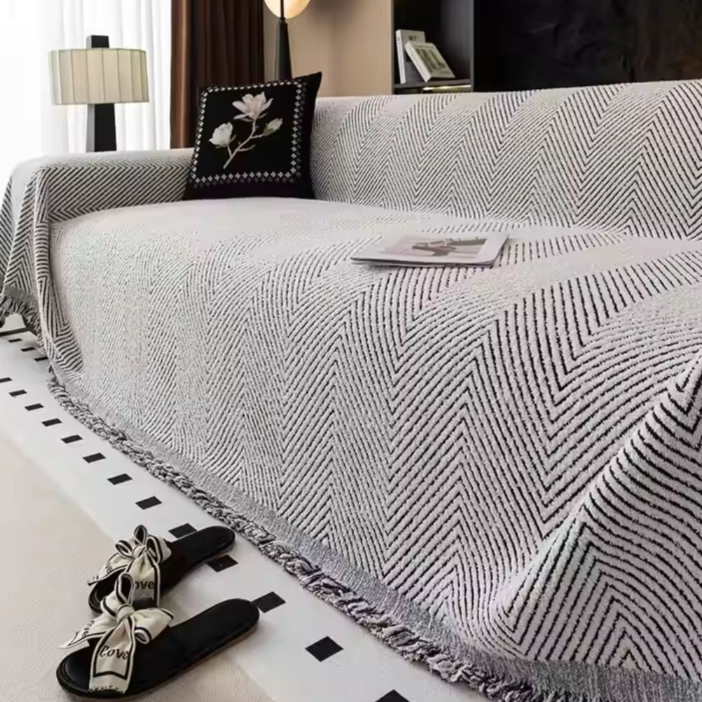 Luvikno | Stripe Herringbone Sofa Cover