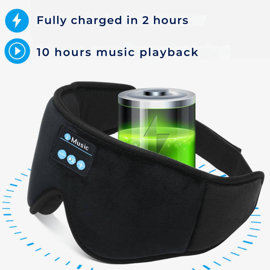 DreamSounds Bluetooth Søvnmaske med innebygde hodetelefoner | for reise - meditasjon - lyse blokkering komfort Luvikno