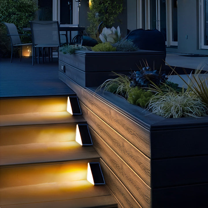 Trekantet Intelligent Vanntett LED Solutend Step Lighting | Luvikno