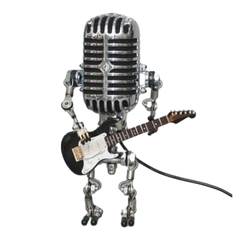 Retro Mikrofon Robot Metall Skrivebord Lampe | Luvikno