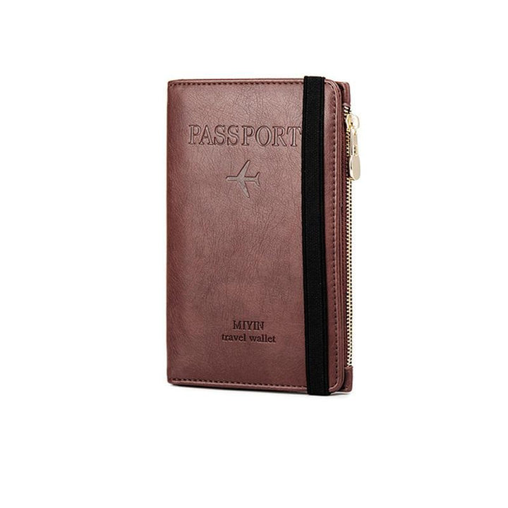 Men's Leather Passport Wallet with RFID Blocking | Luvikno