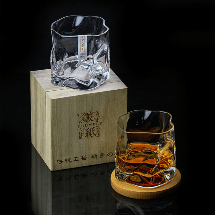 Japansk Edo Kiriko Krumpe Kropp Whisky Glass | Luvikno