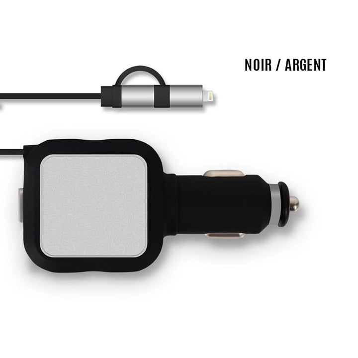 Ciaovie biladapter Multi med uttrekkbar ladekabel | luvikno