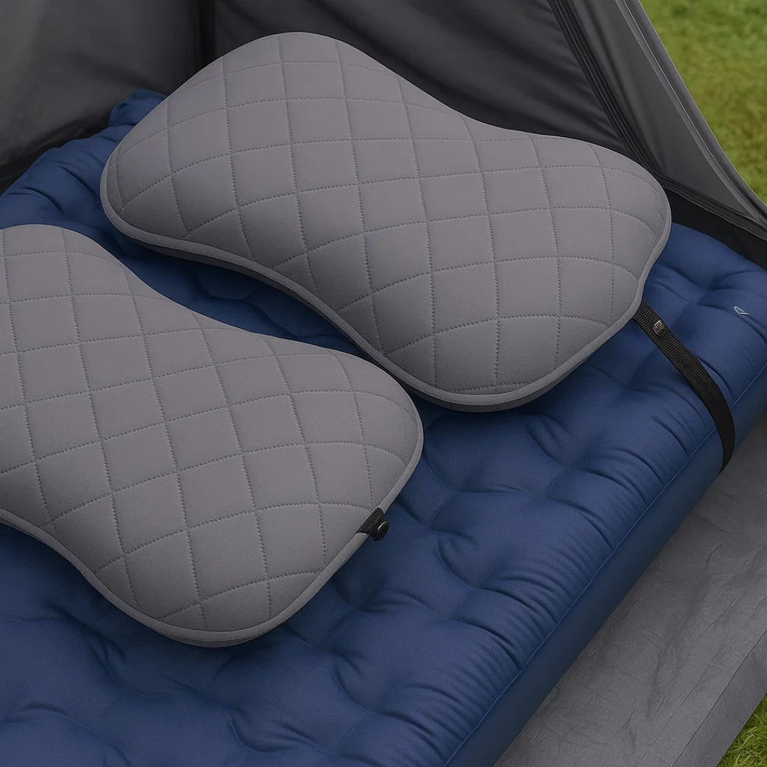 Ergonomisk nakke støtte – Oppblåsbar og lett – Lindrer nakkesmerter – Kompakt for fly og tog Luvikno