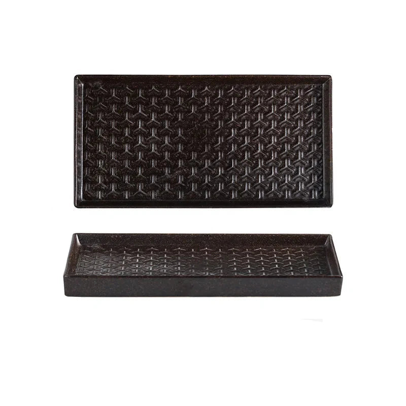 9.5" Keramisk Rektangulær Grillplate Restaurant Sushi Plate | Luvikno