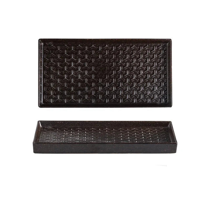 9.5" Keramisk Rektangulær Grillplate Restaurant Sushi Plate | Luvikno