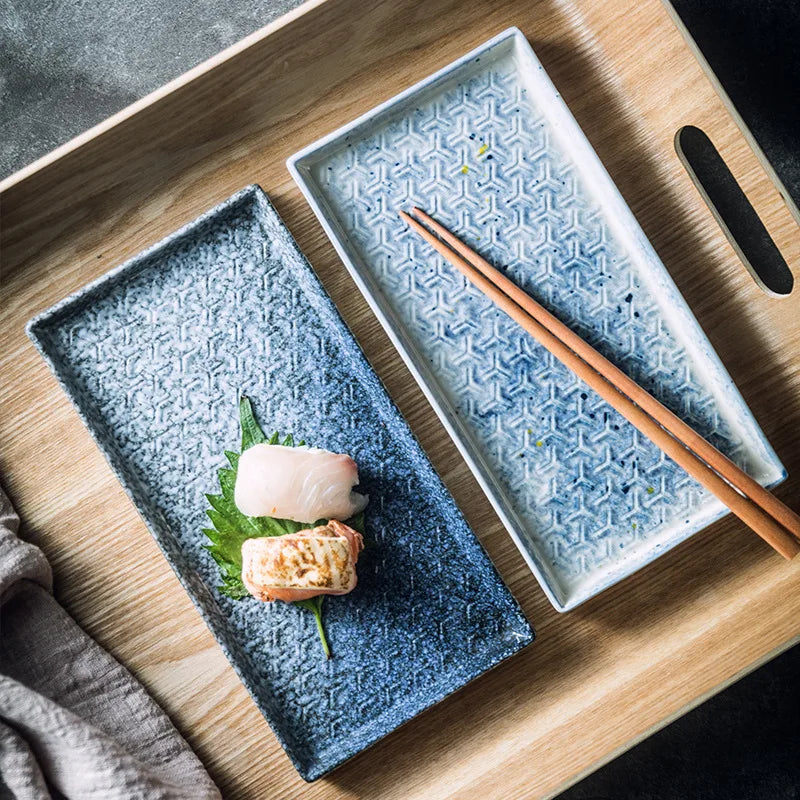 9.5" Keramisk Rektangulær Grillplate Restaurant Sushi Plate | Luvikno