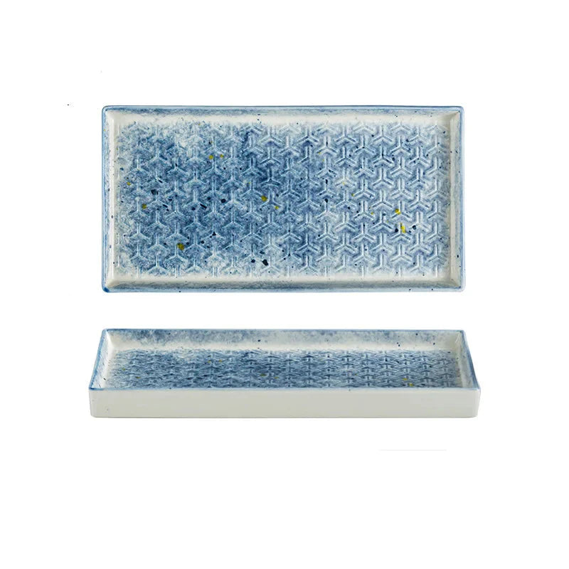 9.5" Keramisk Rektangulær Grillplate Restaurant Sushi Plate | Luvikno