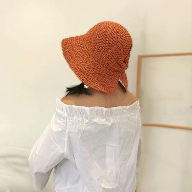 Luvikno | Retro Foldable Straw Hat with Bow