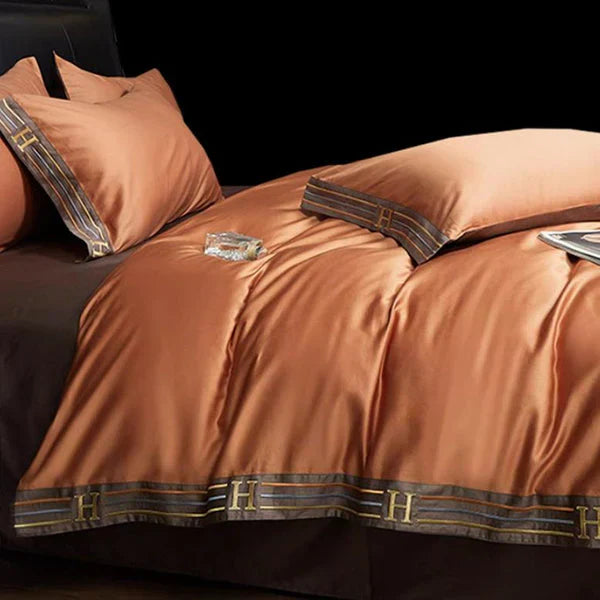 Luvikno | Luksus Satin Kattong Dynetrekk Sett for Soverom