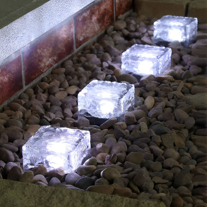 Hage solenergi glass murstein sti lys Luvikno