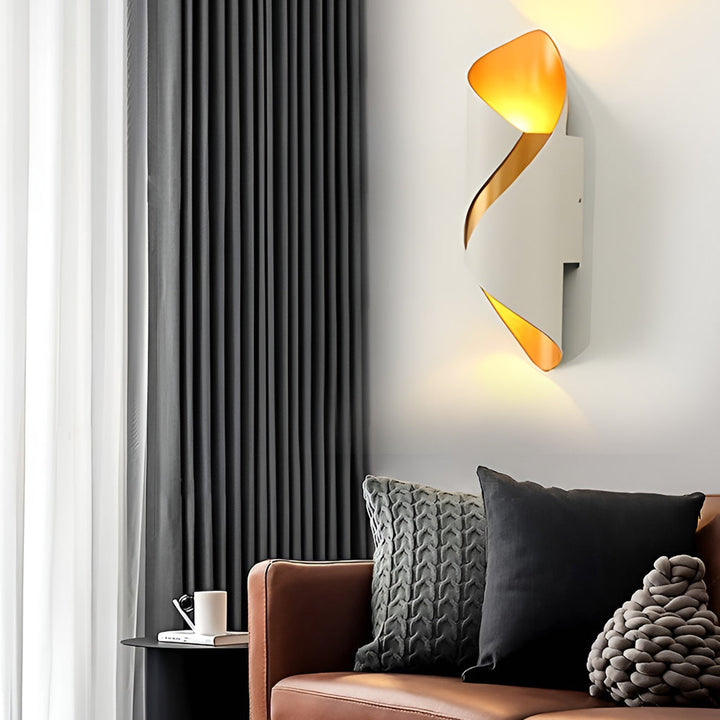 Vegglampe moderne svart aluminium utendørs vegglampe Luvikno