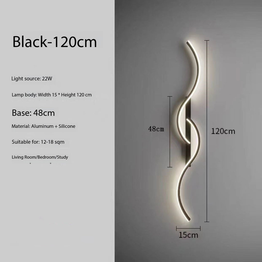 Minimalist Luxury LED Vegglampe - Flere Størrelser, Farger og Dimmealternativer Luvikno
