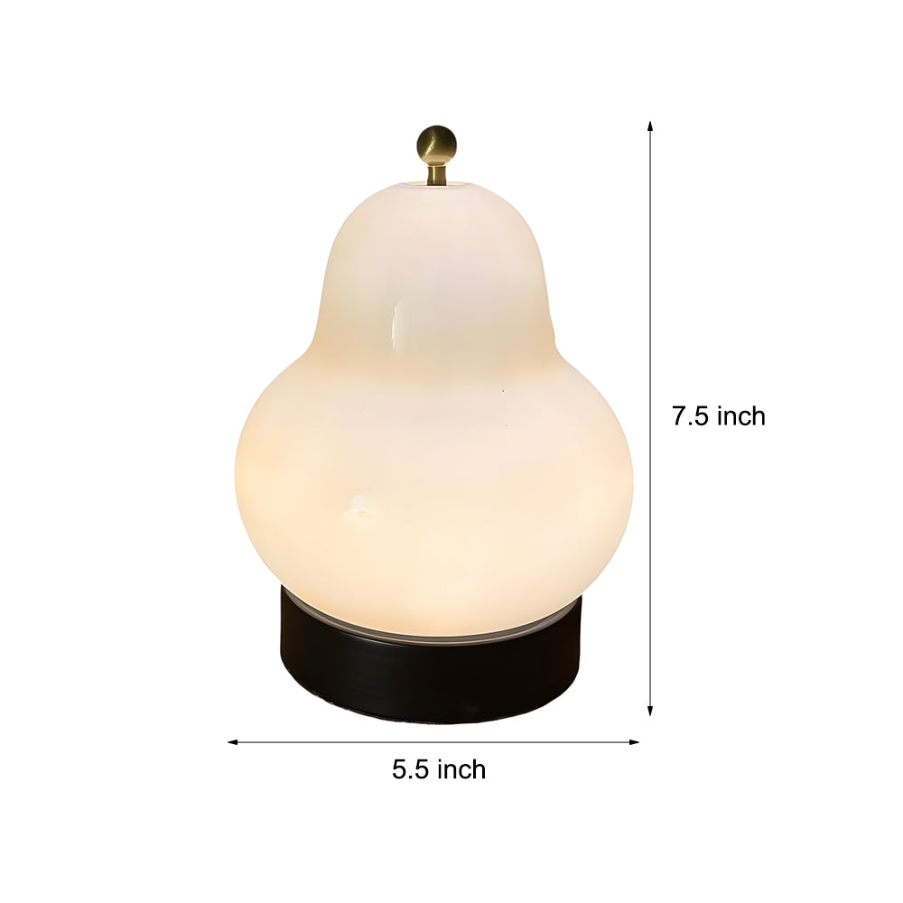 Luvikno | Elegant USB Pæreformet Bordlampe med Dimmbar LED