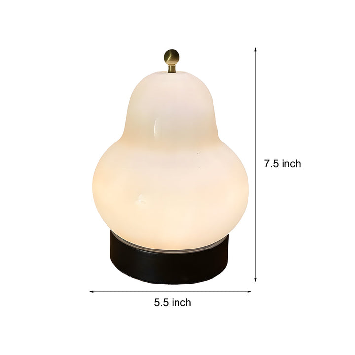 Luvikno | Elegant USB Pæreformet Bordlampe med Dimmbar LED