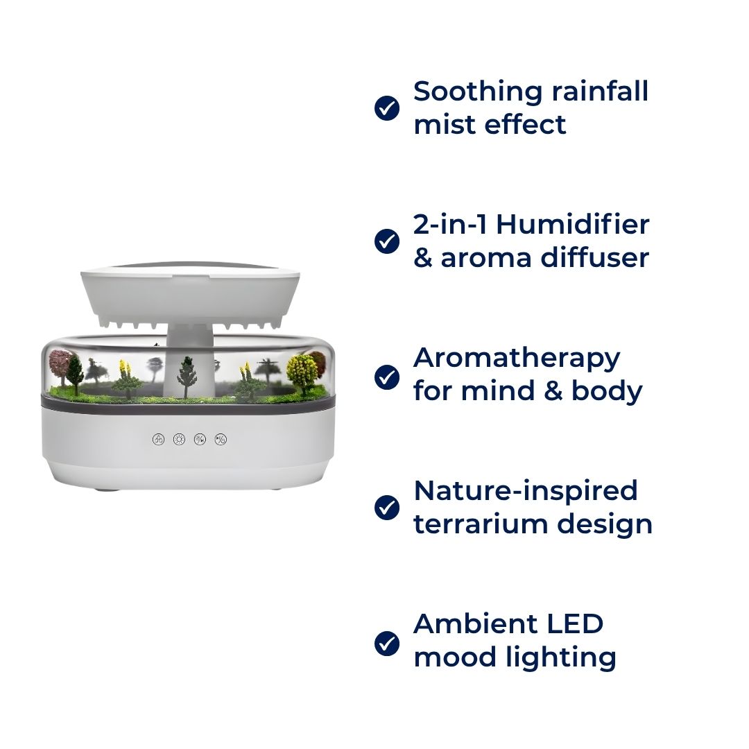 Dry-Air Relief – Stille LED Nattlys – Berolig Hud & Pust – Rolig Avslappende Søvn for Hjem & Soverom Luvikno