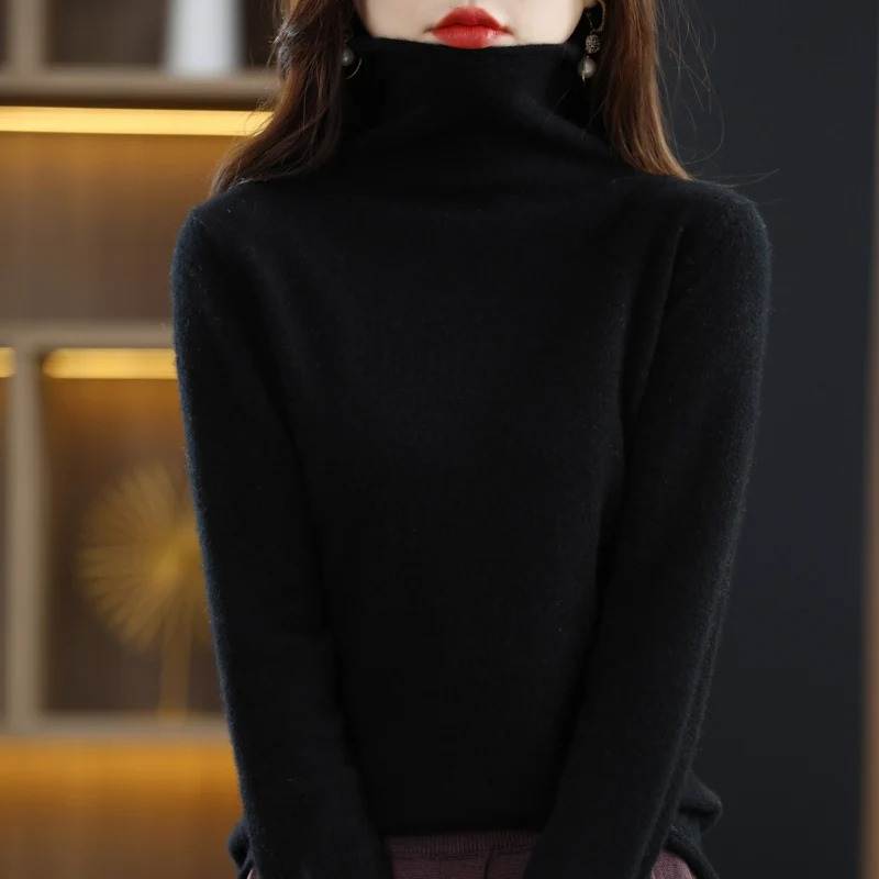 Luvik | Luksus Cashmere Genser til Kvinner Myk Pikketopp, Varm & Stilig