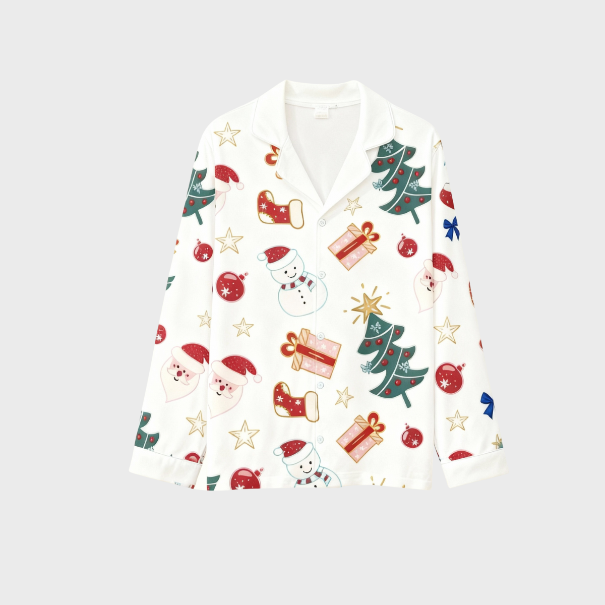 Luvik | Joulukaulus nappikaulus pyjamatakki perheelle