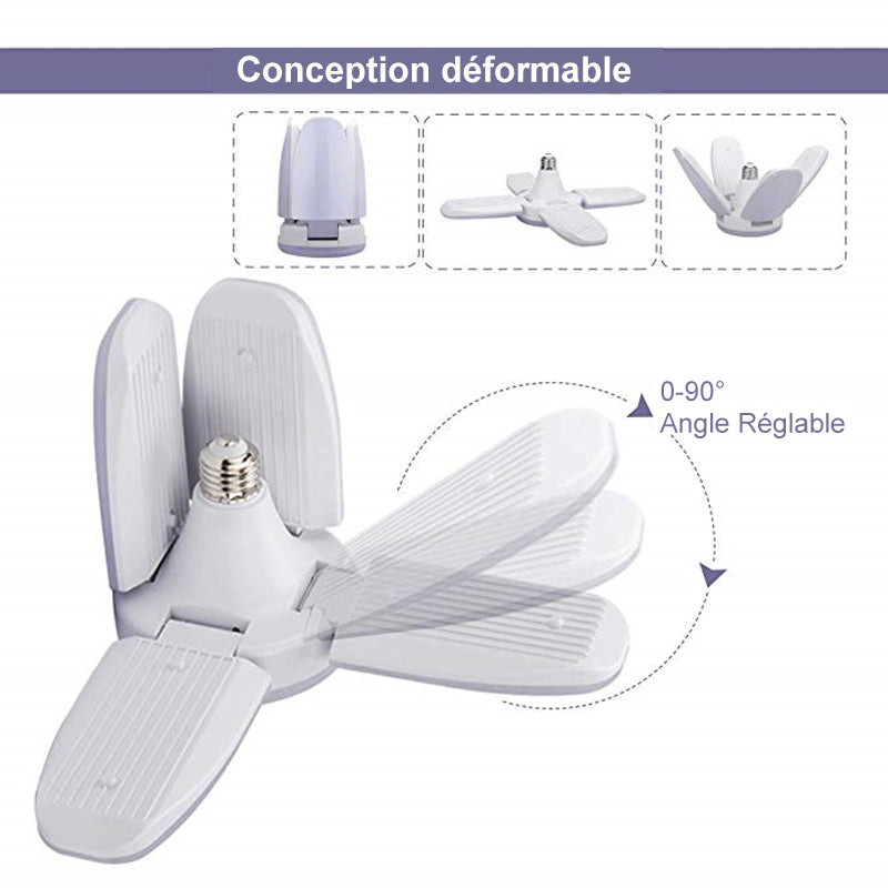 Foldbar deformert universal garasje lampe | Luvikno
